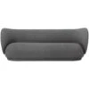 Ferm LIVING Rico Brushed 4-Sitzer-Sofa, Warmes Grau