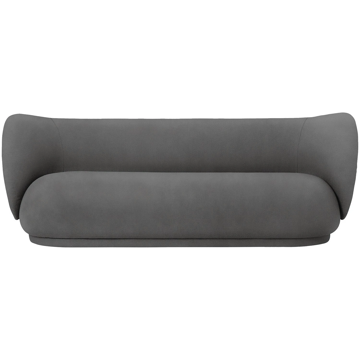 Ferm LIVING Rico Brushed 4-Sitzer-Sofa, Warmes Grau 1 Ferm LIVING Rico Brushed 4-Sitzer-Sofa, Warmes Grau