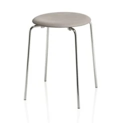Fritz Hansen Dot Hocker, Lavagrau / Chrom