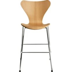 Fritz Hansen Series 7 Kinderstuhl, Eiche / Chrom