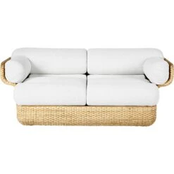 Gubi Basket 2-Sitzer-Sofa, Rattan / Lorkey 40