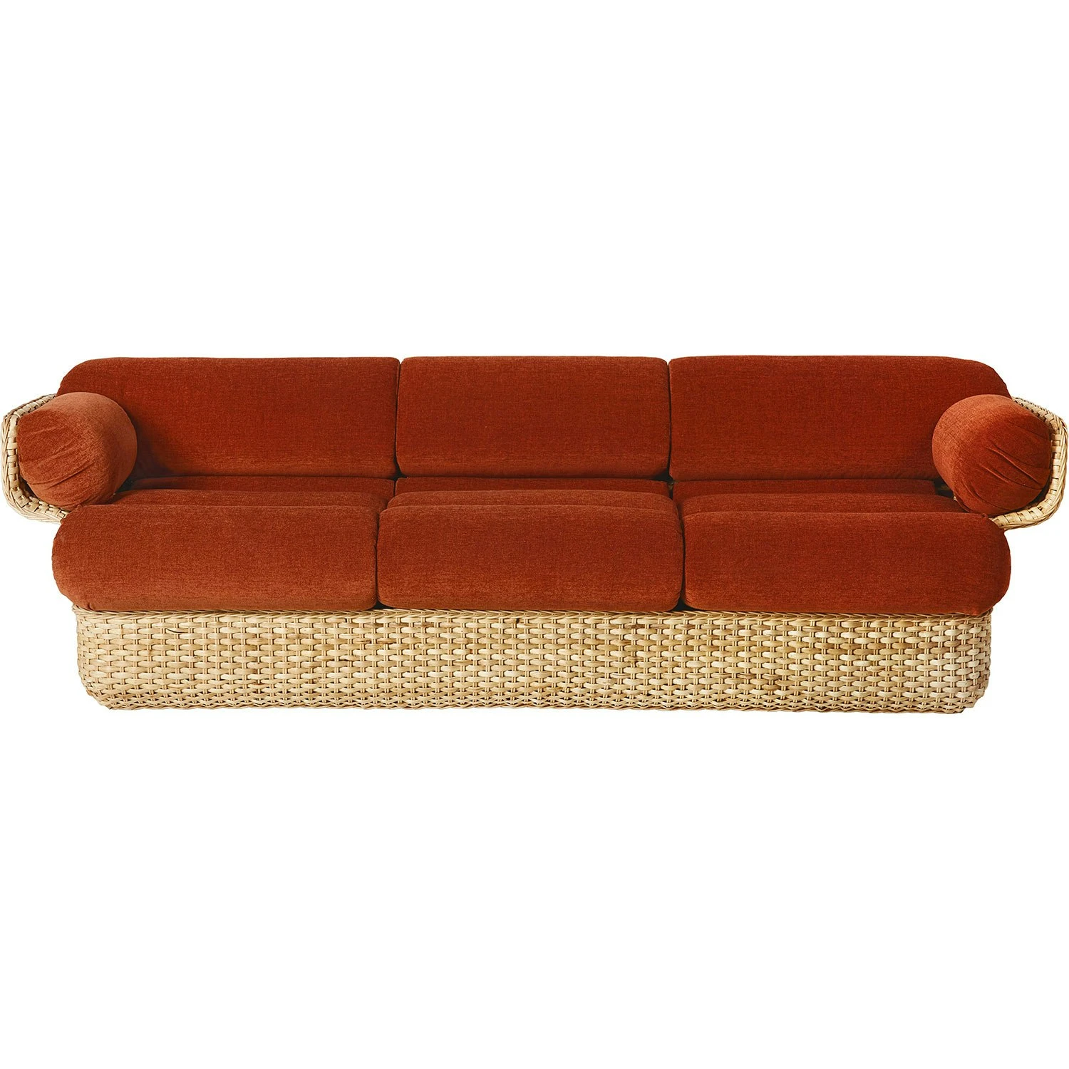 Gubi Basket 3-Sitzer-Sofa, Rattan / Belsuede Sp Fr 133 1 Gubi Basket 3-Sitzer-Sofa, Rattan / Belsuede Sp Fr 133