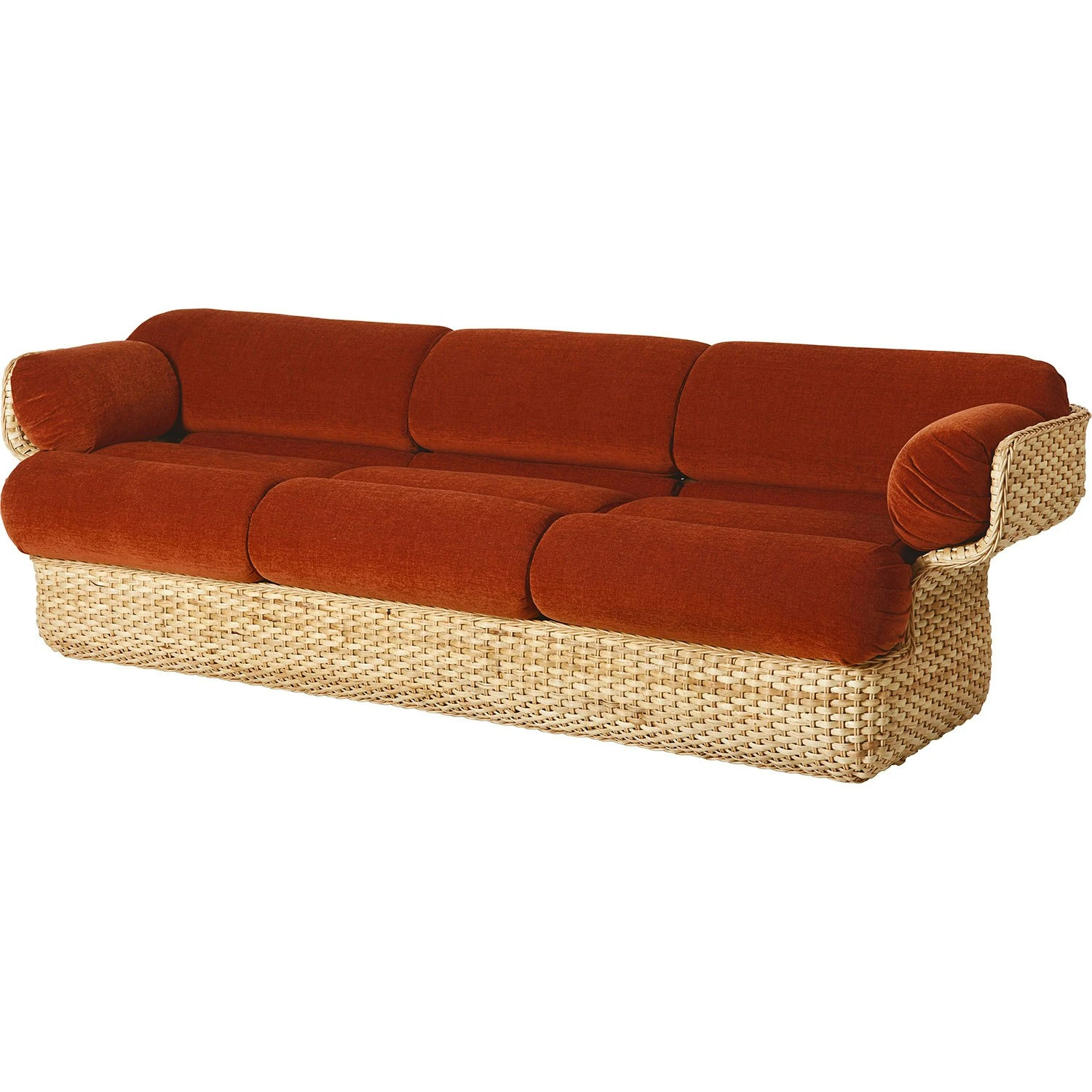 Gubi Basket 3-Sitzer-Sofa, Rattan / Belsuede Sp Fr 133 2 Gubi Basket 3-Sitzer-Sofa, Rattan / Belsuede Sp Fr 133 – Bild 2