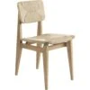 Gubi C-Chair Stuhl, Papierschnur / Eiche Geölt