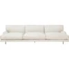 Gubi Flaneur Sofa FC 3-Sitzer, Beine Messing / Hot Madison 419 Off White