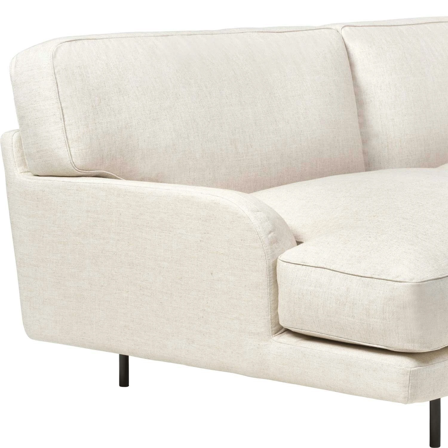 Gubi Flaneur Sofa LC 3-Sitzer, Beine Schwarz / Hot Madison 419 Off White 3 Gubi Flaneur Sofa LC 3-Sitzer, Beine Schwarz / Hot Madison 419 Off White – Bild 3