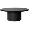 Gubi Moon Kaffeetisch Rund Ø120 H45, Brown Black Eichenfurnier
