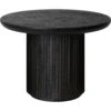 Gubi Moon Kaffeetisch Rund Ø60 X H45, Brown Black Eichenfurnier
