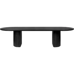 Gubi Moon Esstisch Elliptical Furnier Brown Black, 290x105 Cm