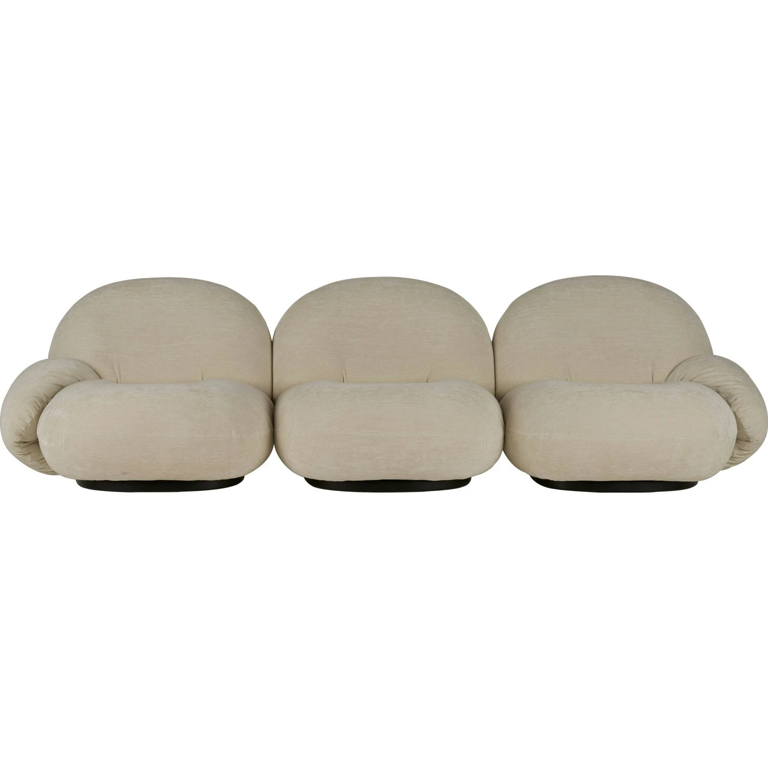 Gubi Pacha Sofa 3-Sitzer PG4, Belsuede 007 / Black Base 1 Gubi Pacha Sofa 3-Sitzer PG4, Belsuede 007 / Black Base