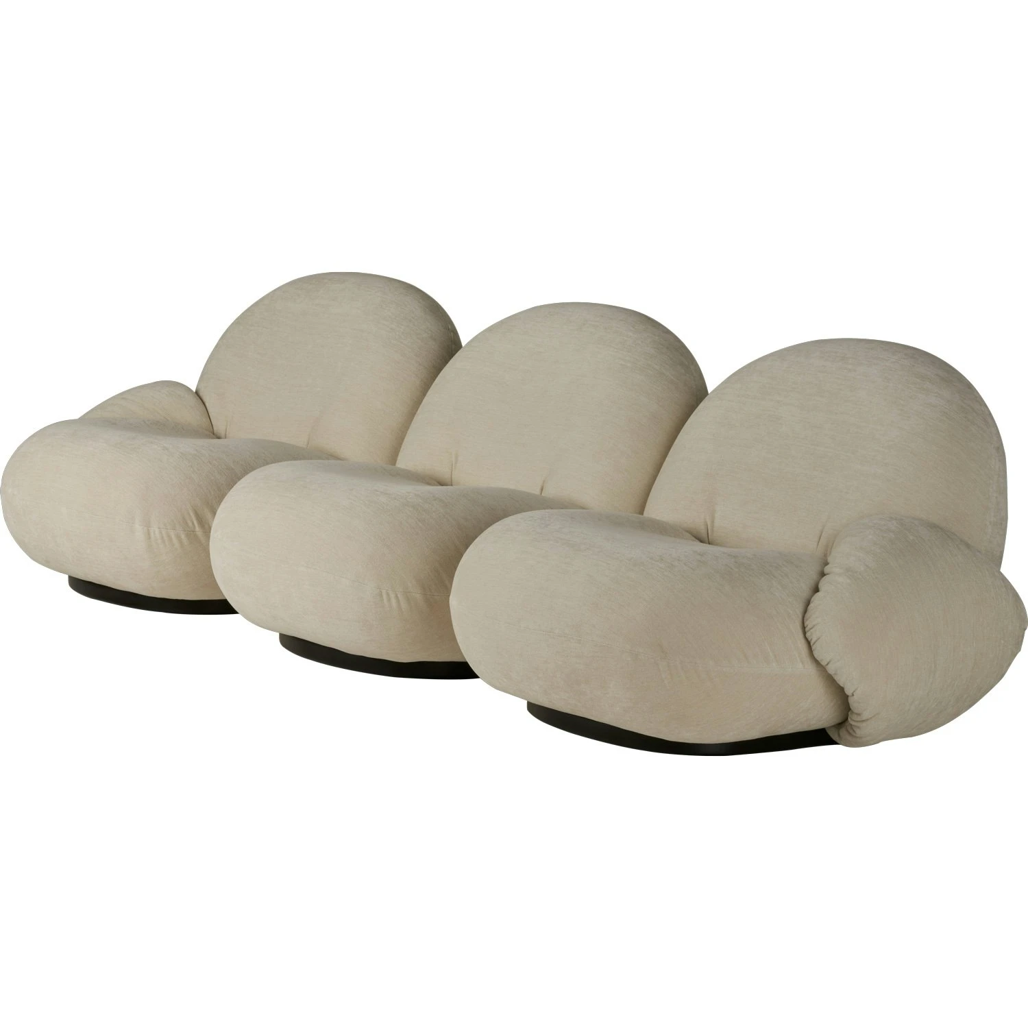 Gubi Pacha Sofa 3-Sitzer PG4, Belsuede 007 / Black Base 2 Gubi Pacha Sofa 3-Sitzer PG4, Belsuede 007 / Black Base – Bild 2