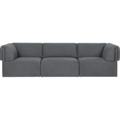 Gubi Wonder 3-Sitz-Sofa Mit Armlehne, Hot Madison 1294/096 LC