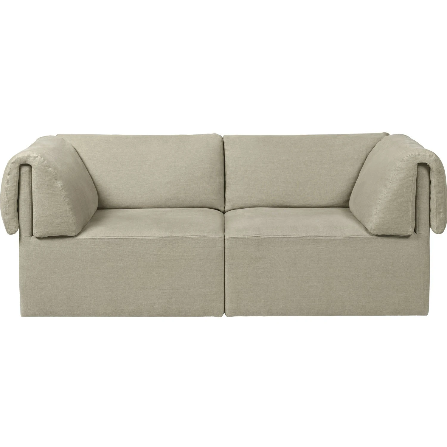 Gubi Wonder 2-Sitz-Sofa PG2, Bel Lino G077/13 LC 1 Gubi Wonder 2-Sitz-Sofa PG2, Bel Lino G077/13 LC