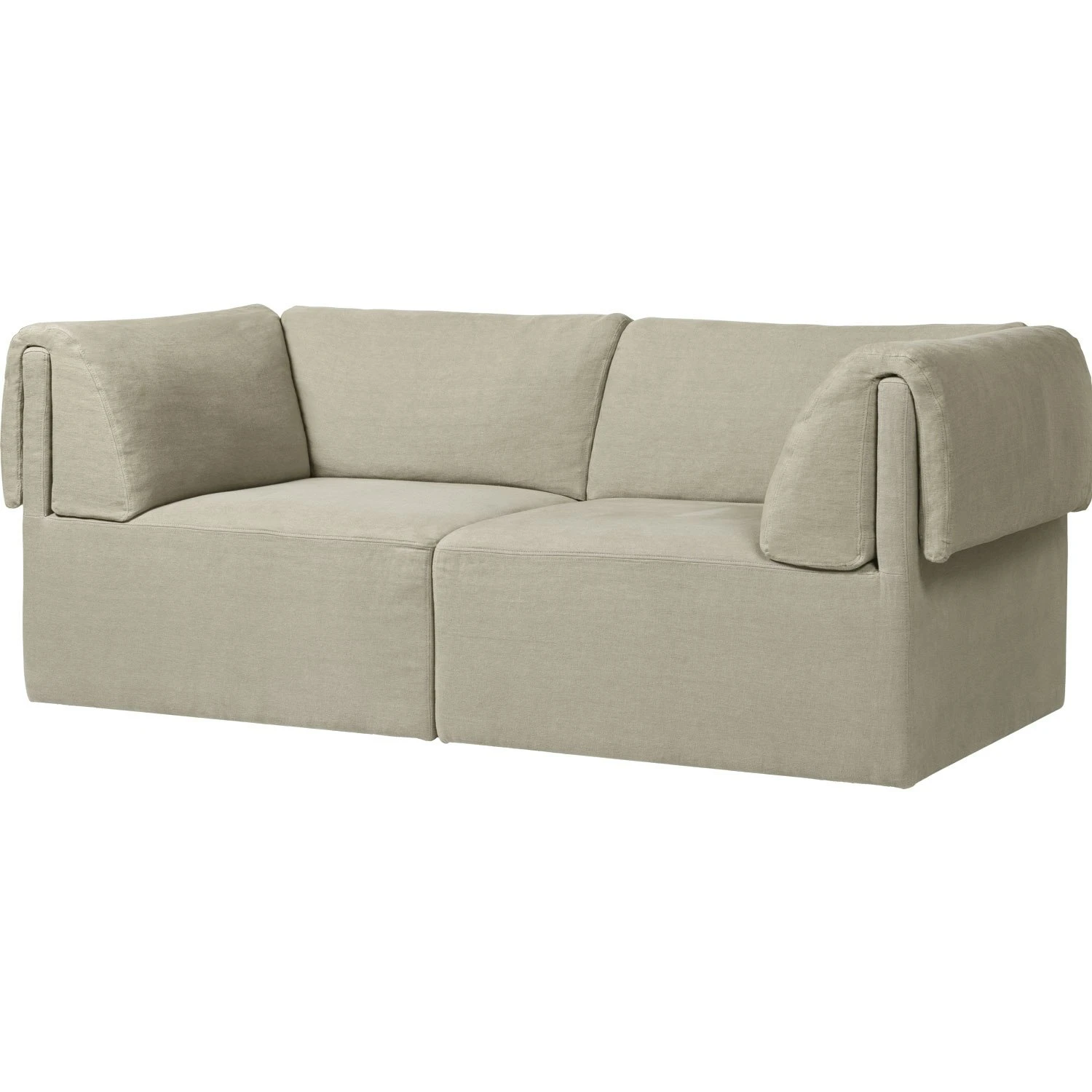 Gubi Wonder 2-Sitz-Sofa PG2, Bel Lino G077/13 LC 2 Gubi Wonder 2-Sitz-Sofa PG2, Bel Lino G077/13 LC – Bild 2