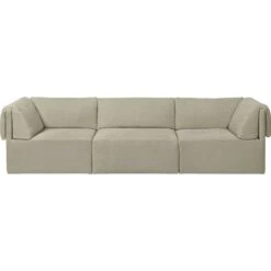 Gubi Wonder 3-Sitz-Sofa Mit Armlehne PG2, Bel Lino G077/13 LC