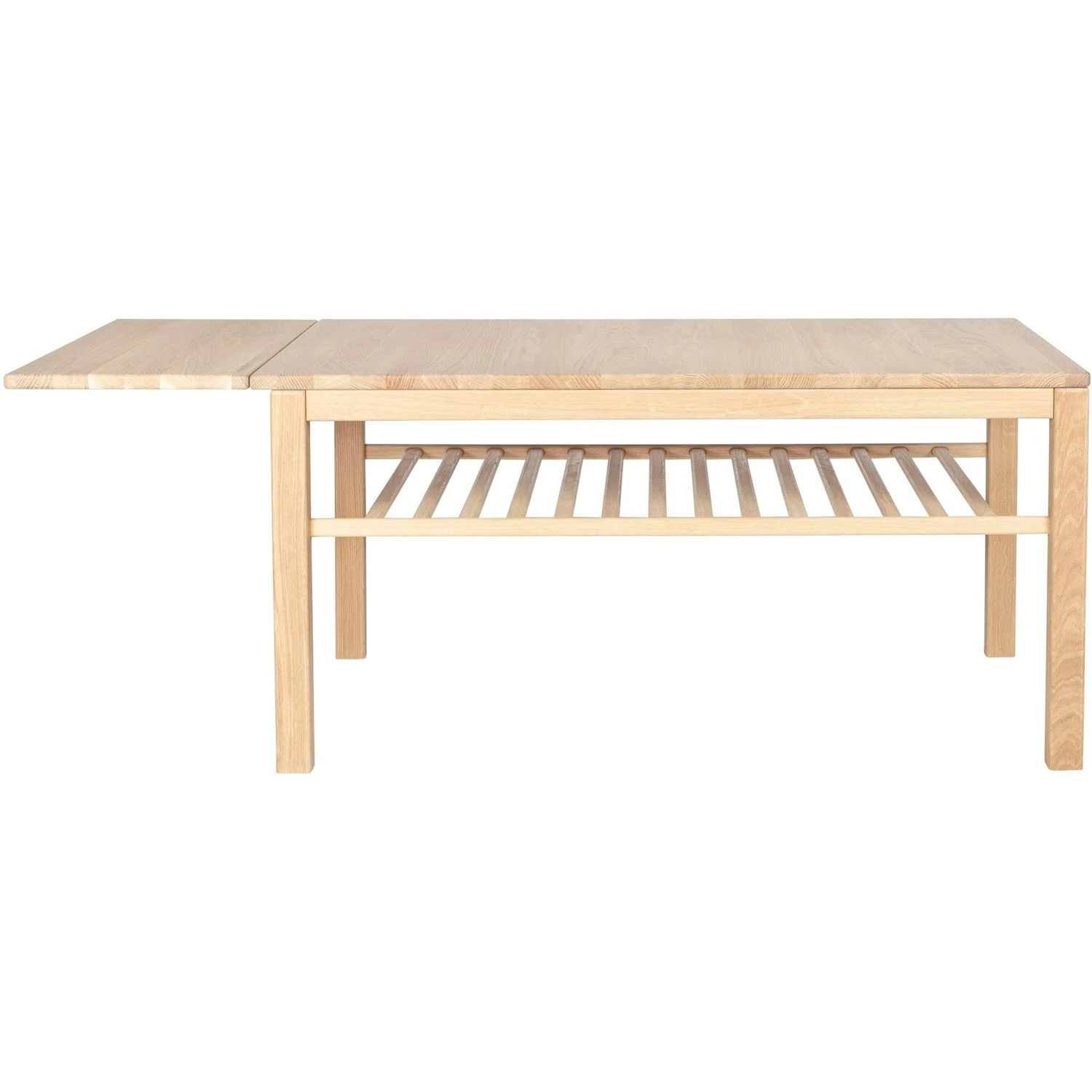 Klassik 4C Kaffeetisch Mit Klappe & Schublade, 75x110 Cm, Weiß Geölt Eiche 4 Klassik 4C Kaffeetisch Mit Klappe & Schublade, 75x110 Cm, Weiß Geölt Eiche – Bild 4