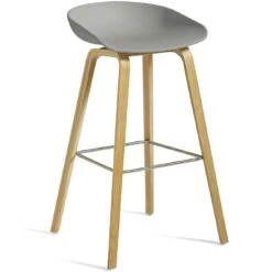 Hay AAS 32 Barhocker Hoch, Mit Wasserlack Behandelte Eiche / Concrete
