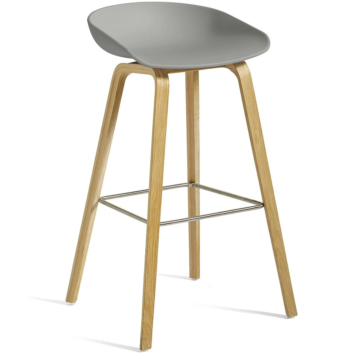 Hay AAS 32 Barhocker Hoch, Mit Wasserlack Behandelte Eiche / Concrete 1 Hay AAS 32 Barhocker Hoch, Mit Wasserlack Behandelte Eiche / Concrete