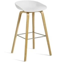 Hay AAS 32 Barhocker Hoch, Mit Wasserlack Behandelte Eiche / Weiß