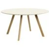 Hay CPH 25 Tisch Ø140x74 Cm, Mit Wasserlack Behandelte Eiche / Off-white Linoleum