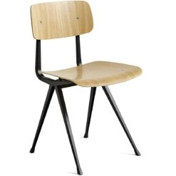 Hay Result Stuhl, Schwarz / Eiche, Wasserbasierter Lack