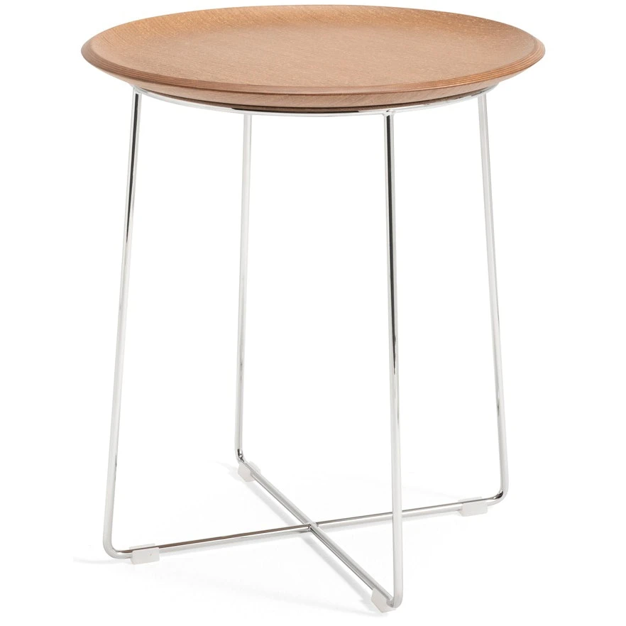 Kartell Al Wood Kaffeetisch, Hell Buche / Chrom 1 Kartell Al Wood Kaffeetisch, Hell Buche / Chrom