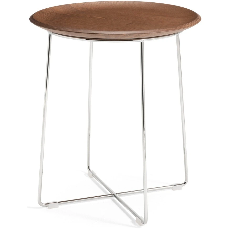 Kartell Al Wood Kaffeetisch, Dunkel Buche / Chrom 1 Kartell Al Wood Kaffeetisch, Dunkel Buche / Chrom
