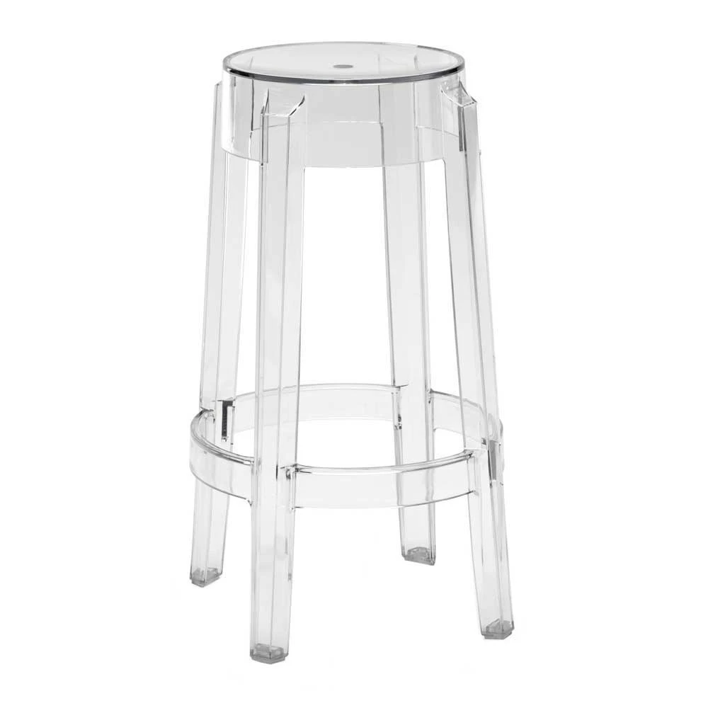 Kartell Charles Ghost-Barhocker 65 Cm, Kristall 1 Kartell Charles Ghost-Barhocker 65 Cm, Kristall