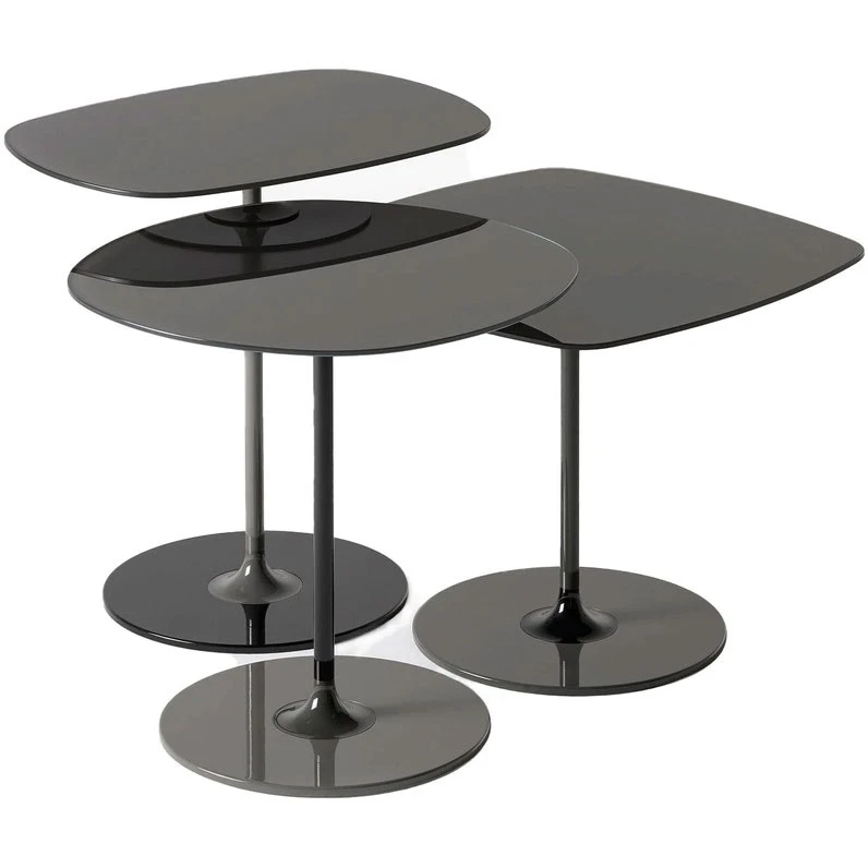 Kartell Thierry Kaffeetische 3-er Set, Schwarz 1 Kartell Thierry Kaffeetische 3-er Set, Schwarz