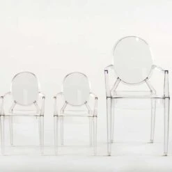 Kartell Lou Lou Ghost Stuhl Baby, Kristall -Gubi || Hay || &Tradition Verkäufe kartell lou lou ghost stuhl baby kristall 1