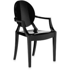 Kartell Louis Ghost Stuhl, Schwarz