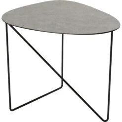 LIND DNA Curve Tisch 44x50x45 Cm, Hippo Anthrazit / Schwarz