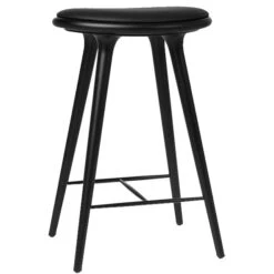Mater High Stool Hocker 69 Cm, Schwarz Gefärbt Buche