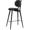 Mater The High Stool Backrest Barstuhl, Schwarz Lackiert Buche