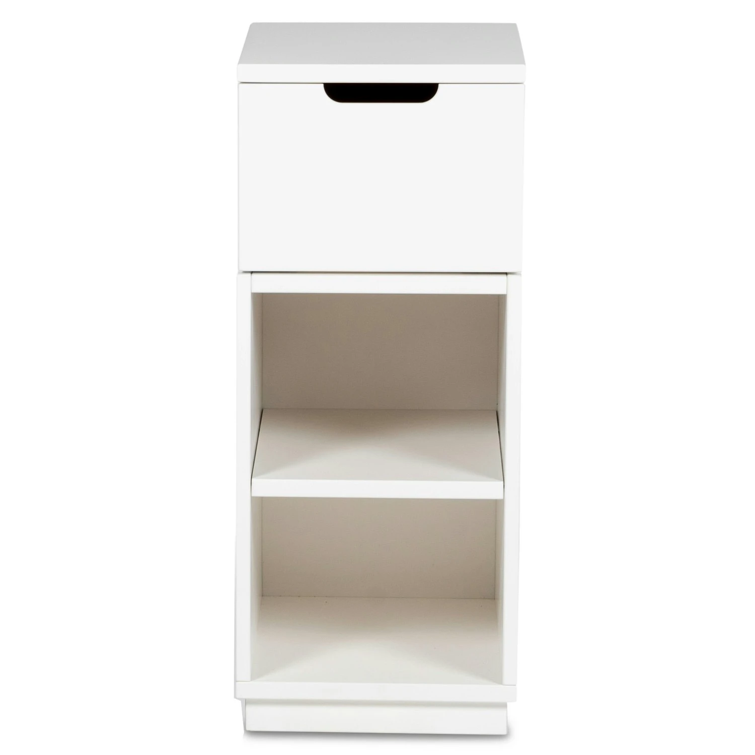 Aoko Nachttisch Hoch 1 Schublade, Weiß 1 Aoko Nachttisch Hoch 1 Schublade, Weiß