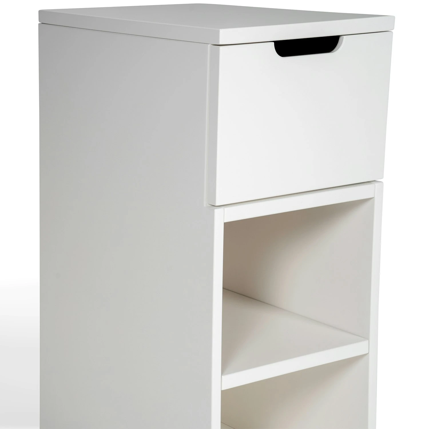 Aoko Nachttisch Hoch 1 Schublade, Weiß 3 Aoko Nachttisch Hoch 1 Schublade, Weiß – Bild 3