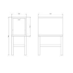 Falsterbo Bedside Table Low, White Lacquer 7 Falsterbo Bedside Table Low, White Lacquer -Gubi || Hay || &Tradition Verkäufe mavis falsterbo bedside table low 1