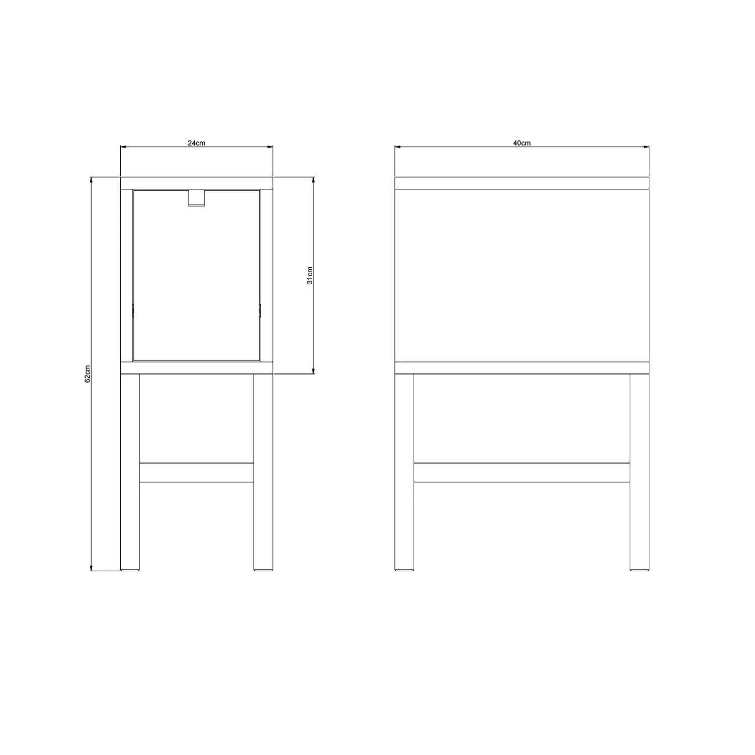 Falsterbo Bedside Table Low, White Lacquer 4 Falsterbo Bedside Table Low, White Lacquer – Bild 4