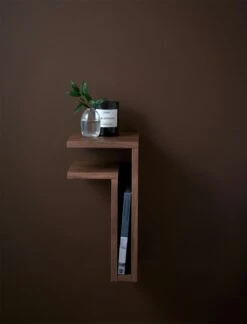 Maze F-Shelf Wandregal Links, Walnussfarben -Gubi || Hay || &Tradition Verkäufe maze f shelf regal links stehend 6