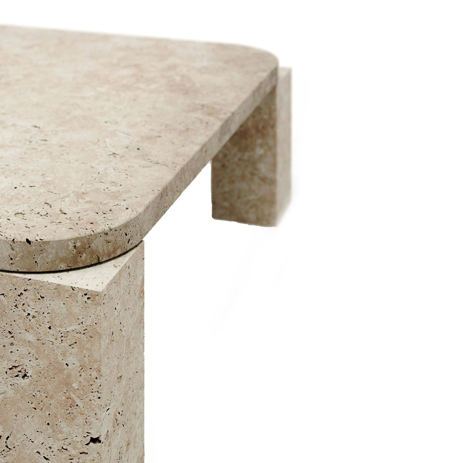 New Works Atlas Kaffeetisch 820x820 Mm, Unfilled Travertine 2 New Works Atlas Kaffeetisch 820x820 Mm, Unfilled Travertine – Bild 2