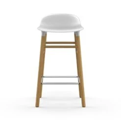Normann Copenhagen Form Barhocker 65cm, Weiß/Eiche