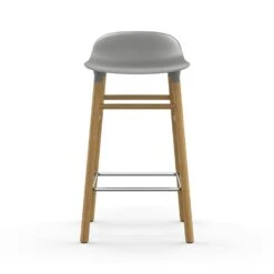 Normann Copenhagen Form Barhocker 65cm, Grau/Eiche