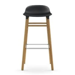 Normann Copenhagen Form Barhocker 75cm, Schwarz/Eiche