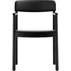 Normann Copenhagen Timb Lehnstuhl, Ultra Leather, Schwarz / Schwarz