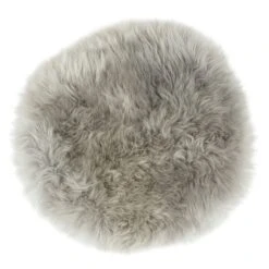 Shepherd Moa Round Seat Cushion 36cm Long-haired, Gray
