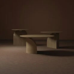 Swedese Savoa Kaffeetisch Ø64 Cm, Weiß-Eiche -Gubi || Hay || &Tradition Verkäufe swedese savoa bord 64cm hojd 45cm 26