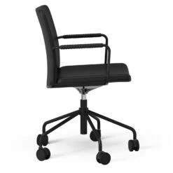 Swedese Stella Lehnstuhl Mit Rad Lederarm Verstellbar , Schwarz / Schwarz -Gubi || Hay || &Tradition Verkäufe swedese stella lehnstuhl mit rad lederarm verstellbar 3