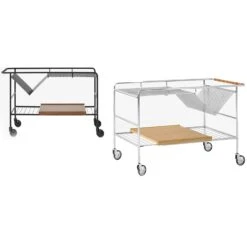 &Tradition Alima NDS1 Servierwagen, Walnussfarben / Schwarzmatt -Gubi || Hay || &Tradition Verkäufe tradition alima trolley nds1 matt black lacquered walnut 3