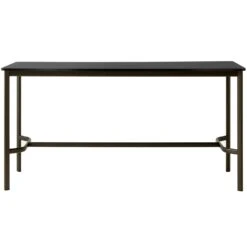 &Tradition Drip HW111 Bartisch 50x140x95 Cm, Schwarz Laminat / Bronzefarben -Gubi || Hay || &Tradition Verkäufe tradition drip counter table hw111 140x50x95 black nano laminate black legs 4