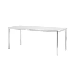 &Tradition Drip HW59 Tisch 190x80 Cm, Polished Aluminium / Off-White Fenix Nano Laminate